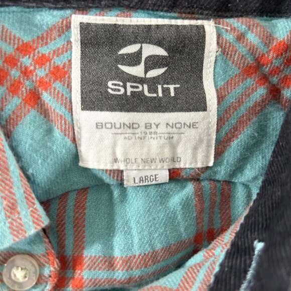 Split T-Shirt Male L Blue Long Sleeve Island Zone - Picture 6 of 9